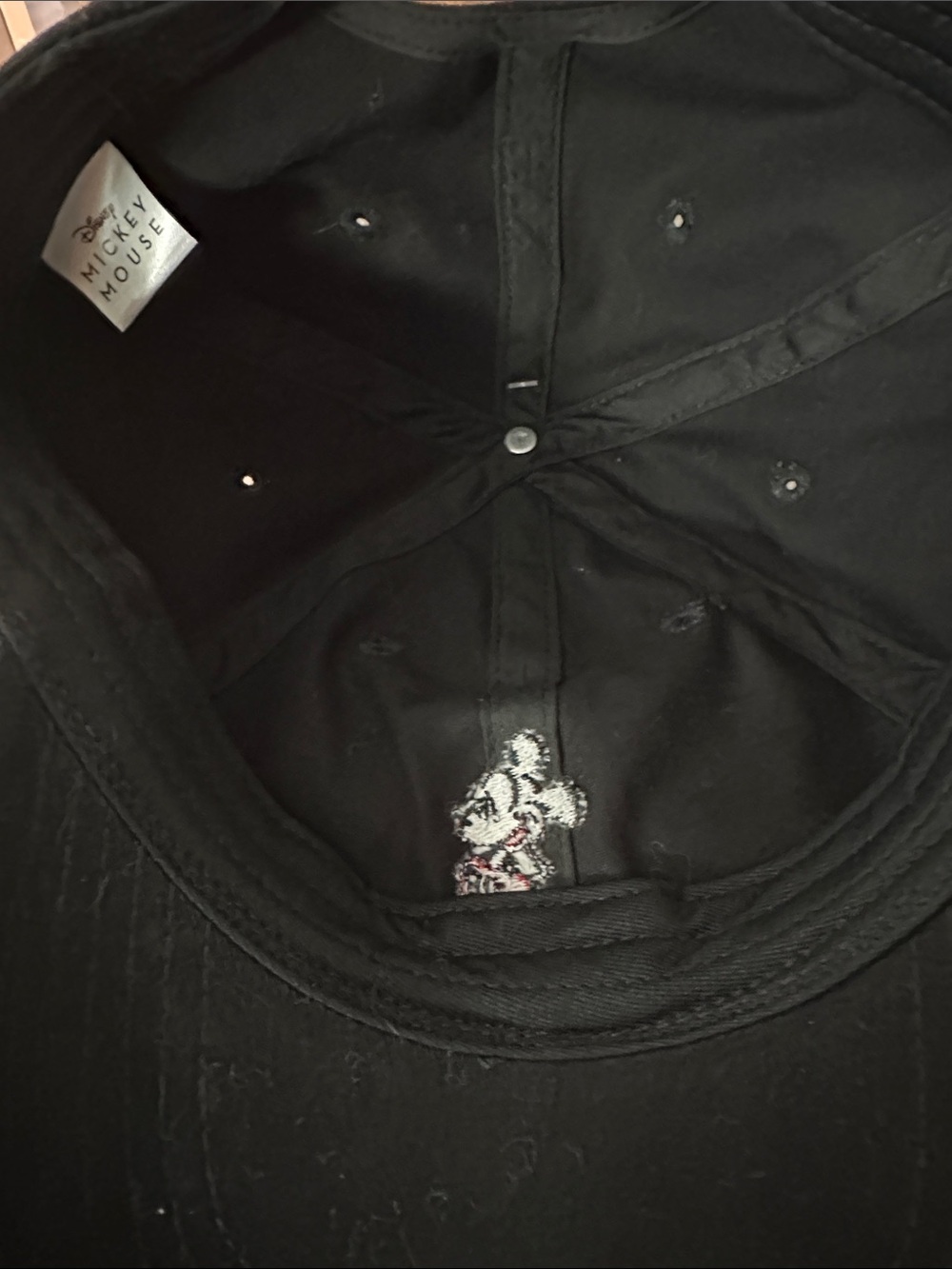 Disney Black Baseball Hat with Embroidered Mickey Mouse - Picture 3 of 5